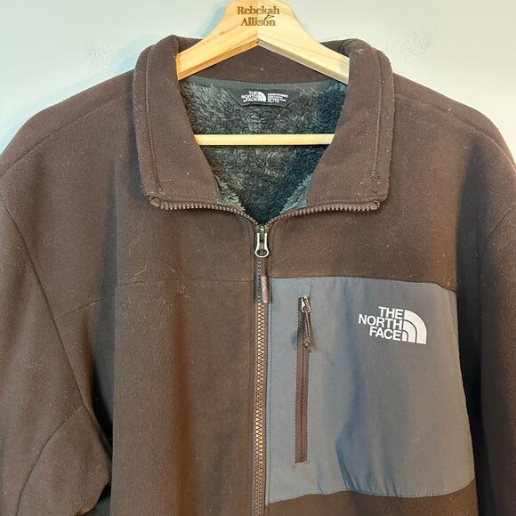 The North Face MEN'S XL Chimborazo Chocolate Brown Fleece Sherpa Lined Jacket - Picture 2 of 12